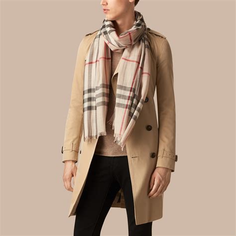 burberry lightweight check wool and silk scarf stone|Burberry Limited.